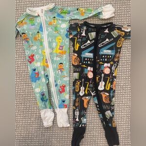 Little Sleepies Zippies 3-6M EUC
